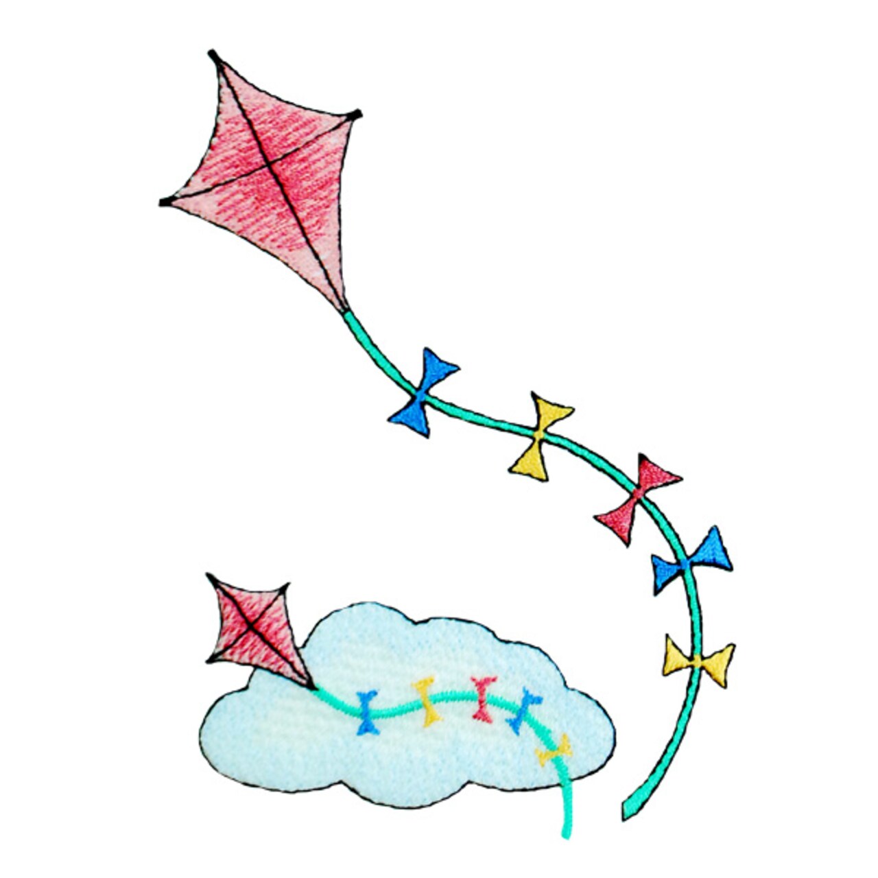 BaZooples Iron-on Patch Applique/Patch Flying Kites Pack of 2